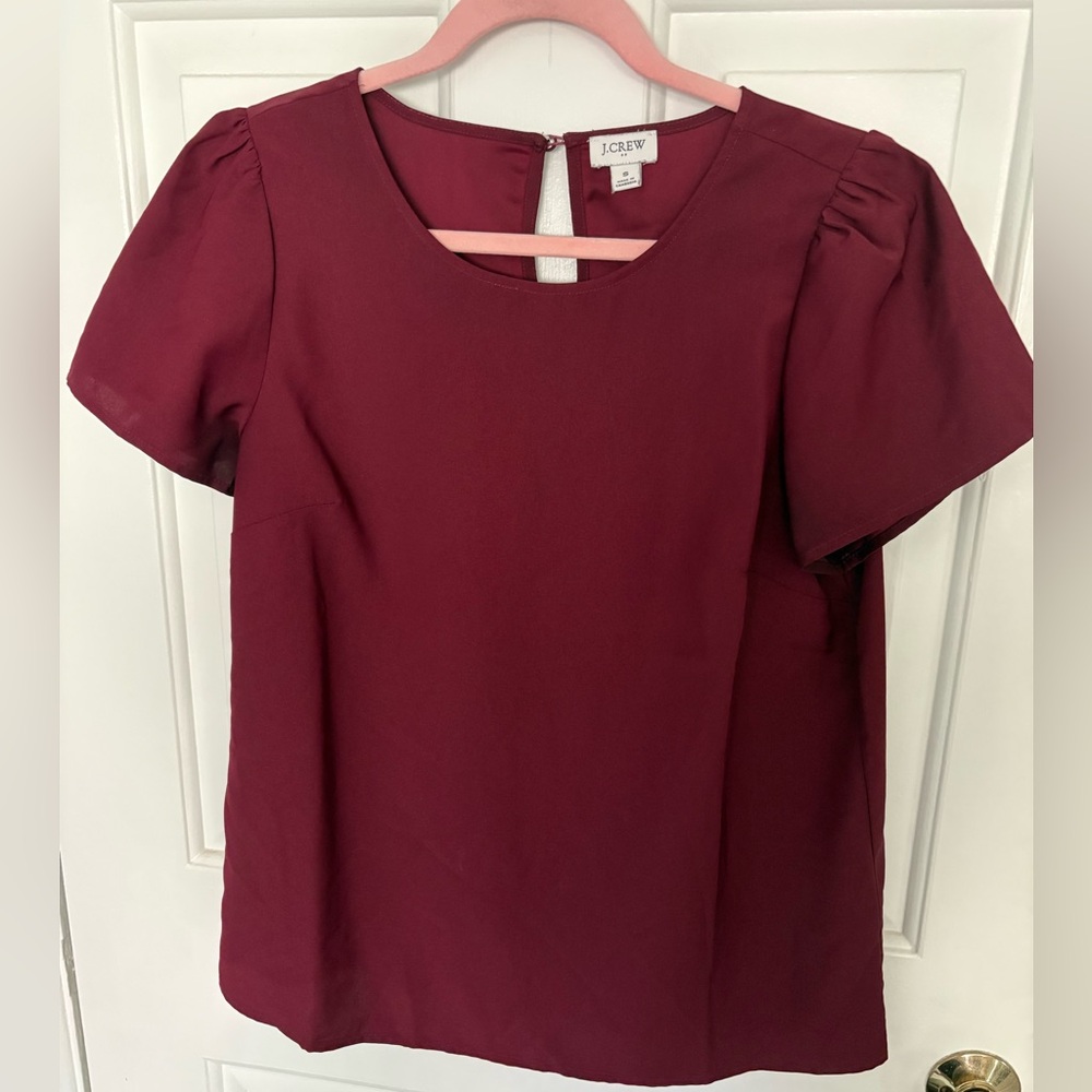 J. Crew Rich Burgundy Blouse